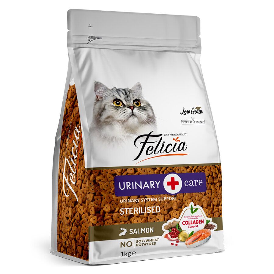 Felicia Yetişkin Kolajenli Somonlu Az Tahıllı Kısırlaştırılmış Kedi Maması 1 Kg