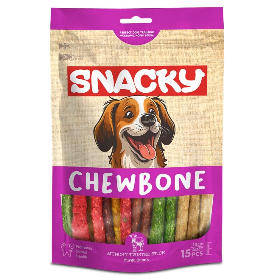 Snack Munchy Köpek Burgu Çubuk 15'Li 13 Cm 105 Gr ( 6 Paket )