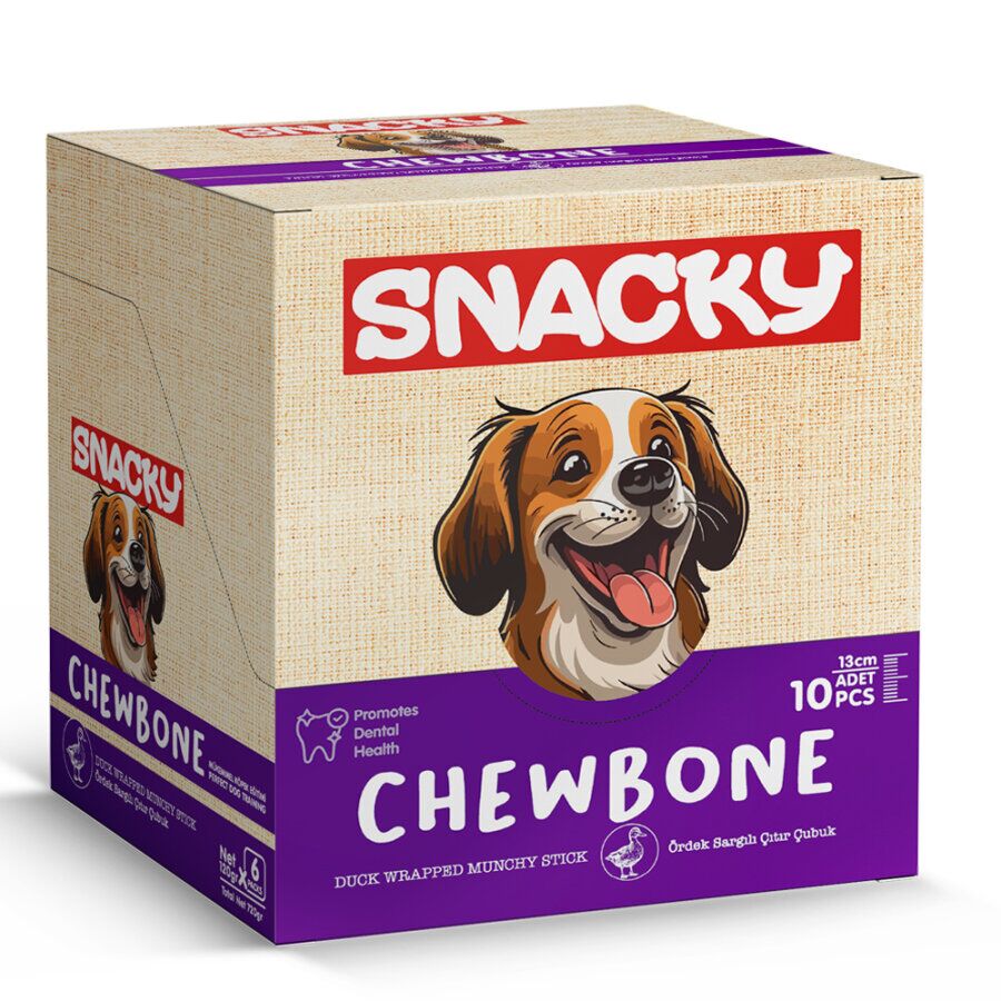 Snacky Munchy Ördek Sargılı Köpek 10'Lu 13 Cm 120 Gr ( 6 Paket )