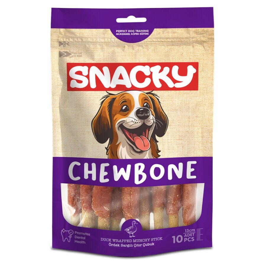 Snacky Munchy Ördek Sargılı Köpek 10'Lu 13 Cm 120 Gr ( 6 Paket )