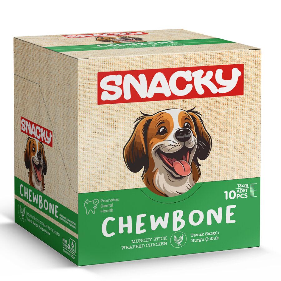 Snacky Munchy Tavuk Sargılı Köpek Ödülü 10'Lu 13 Cm 120 Gr ( 6 Paket )