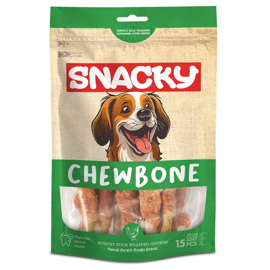 Snacky Munchy Tavuk Sargılı Köpek Ödülü 10'Lu 13 Cm 120 Gr ( 6 Paket )