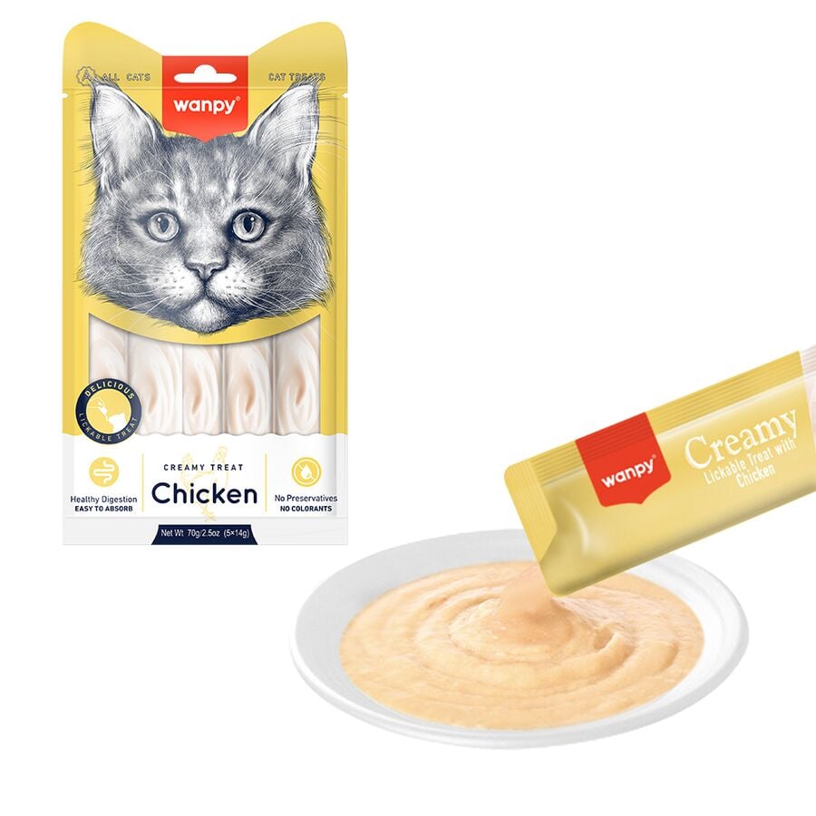 Wanpy Tavuklu Krema Kedi Ödülü Ra-049 5x14 Gr ( 12 Paket )