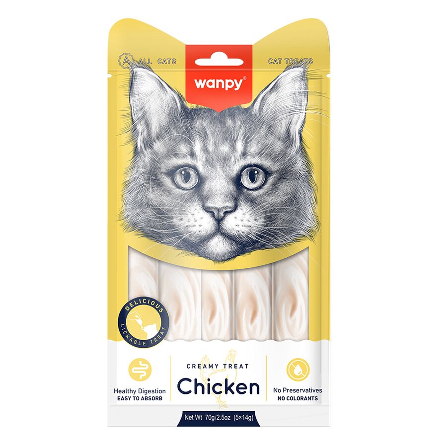 Wanpy Tavuklu Krema Kedi Ödülü Ra-049 5x14 Gr ( 12 Paket )