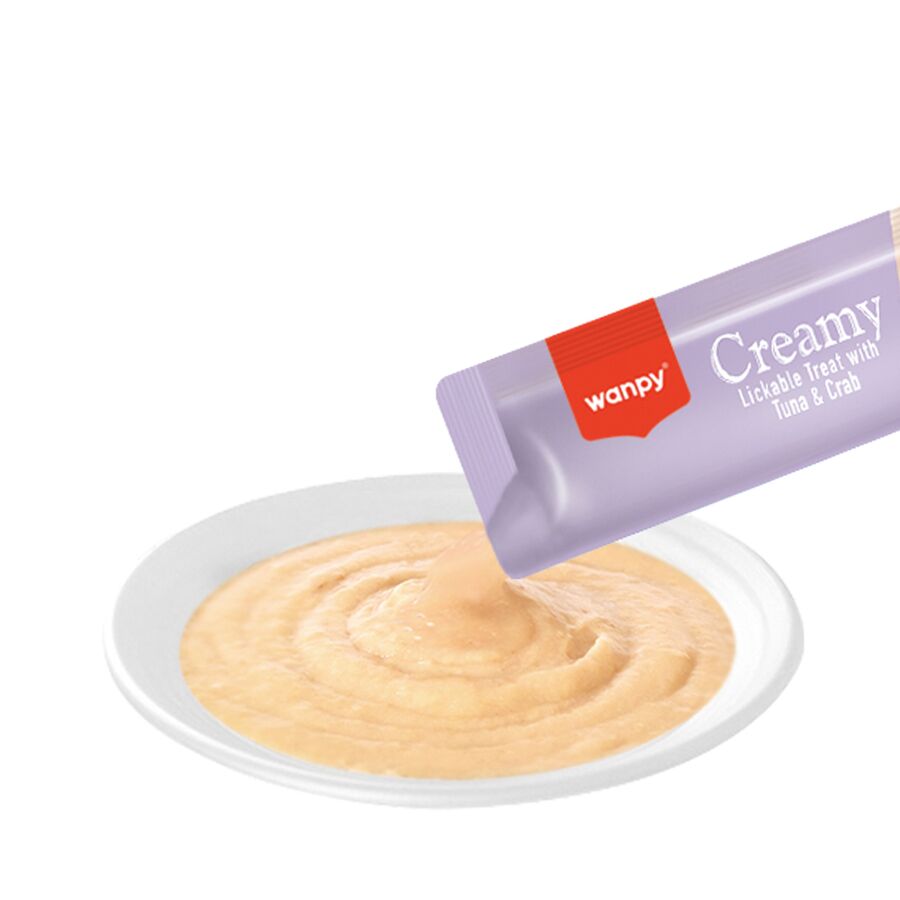 Wanpy Ton Balıklı Ve Yengeçli Krema Kedi Ödülü 5x14 Gr ( 12 Paket )