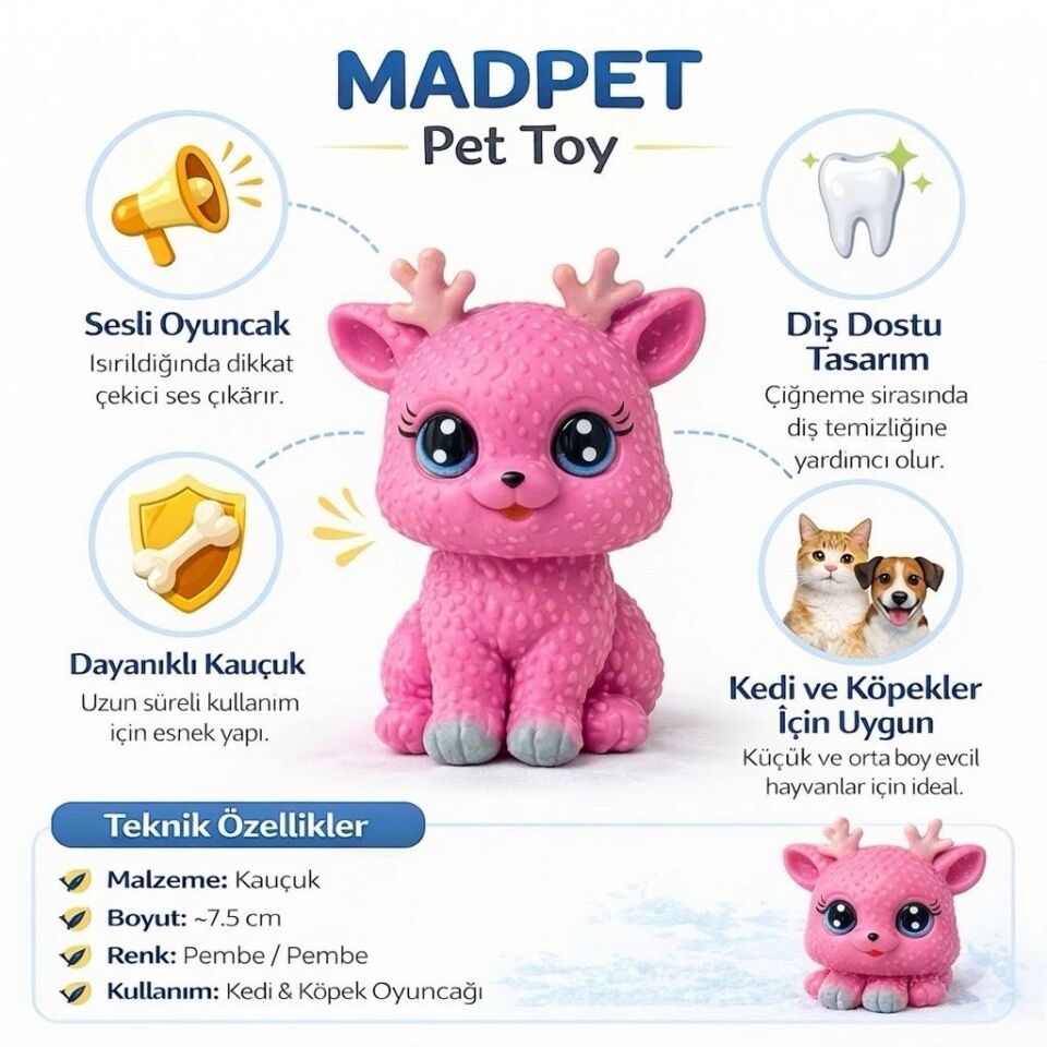 Mad Pet Sesli Kedi Modelli Kedi Oyuncağı  383