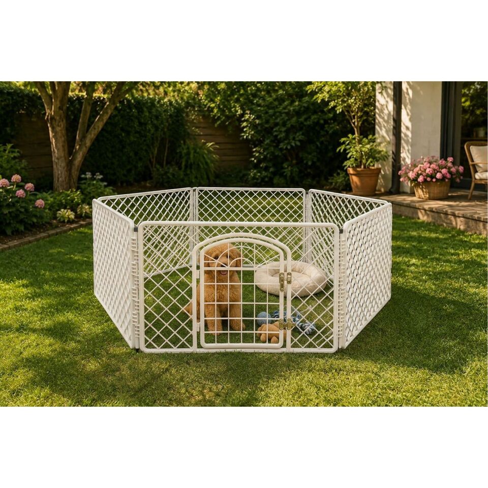 Bordo Pet Pet Butik Plastik Çit 6 Panel