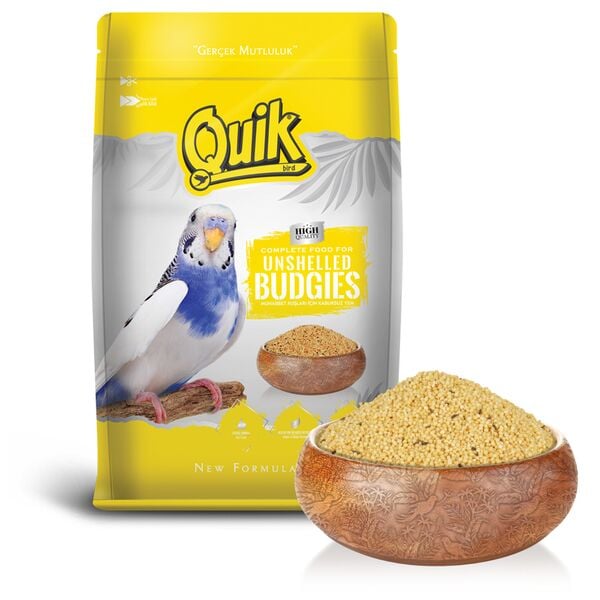 Quık Quık-051 Specıal Kabuksuz Muhabbet Kuşu Yemi 400 Gr 8'li