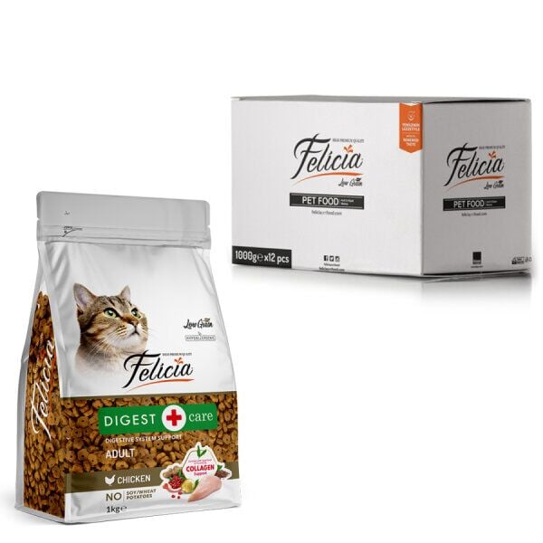 Felıcıa Flc-027 Hypoallergenıc Dıgest Care (Sindirim Desteği) Adult (Yetişkin) Tavuklu Az Tahıllı Kedi Maması 1 Kg