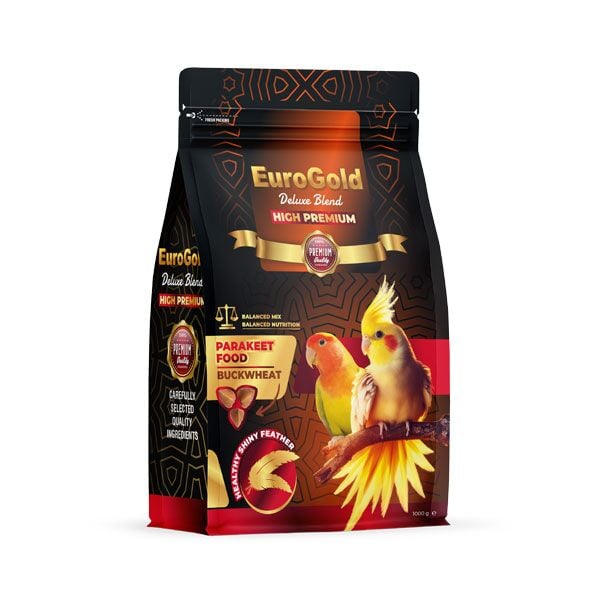Eurogold 451-3083 Deluxe Karabuğdaylı Premium Paraket Yemi 1 Kg * 6'lı